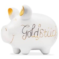 KCG Spardose Schwein mittel Gold-Edition Goldstück