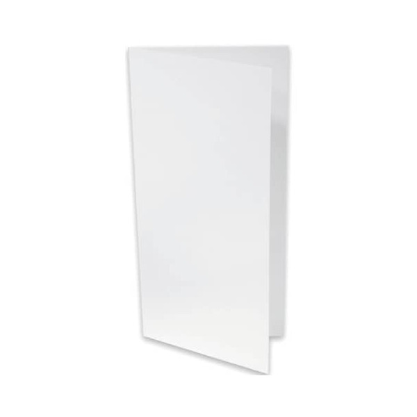 RÖSSLER Briefkarte Paperado DL marble white hoch doppelt