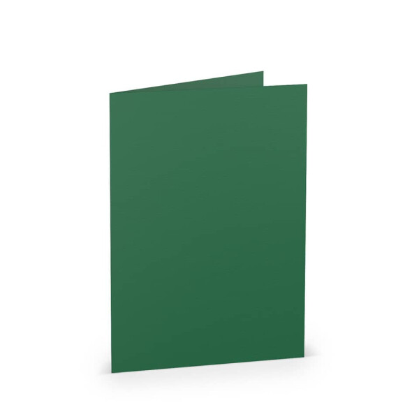 RÖSSLER Briefkarte Paperado, B6, 220 g qm, doppelt, hoch, tannengrün gerippt