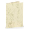 RÖSSLER Briefkarte Paperado A7 chamois marmora doppelt hoch,planliegend