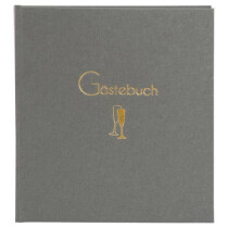 GOLDBUCH Gästebuch Cheers graubraun 48 023 23x25cm