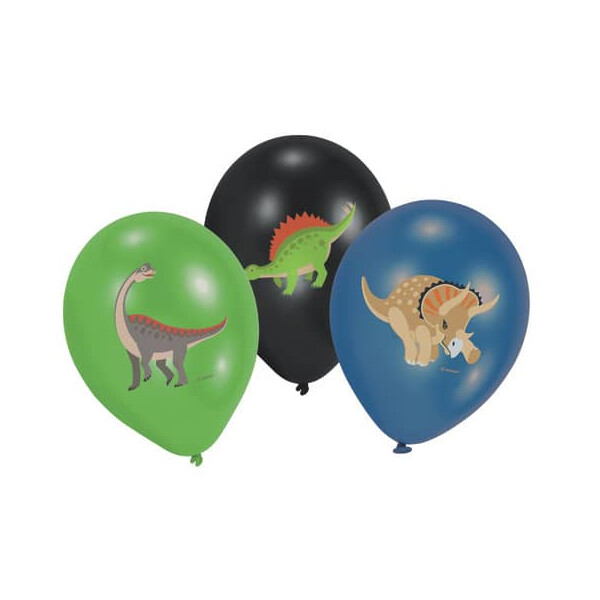 Luftballon 6 Stück sortiert HAPPY DINOSAUR