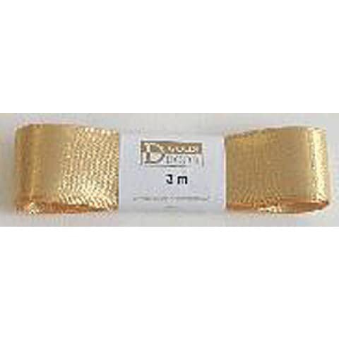 GOLDINA Doppelsatinband 25mmx3m gold