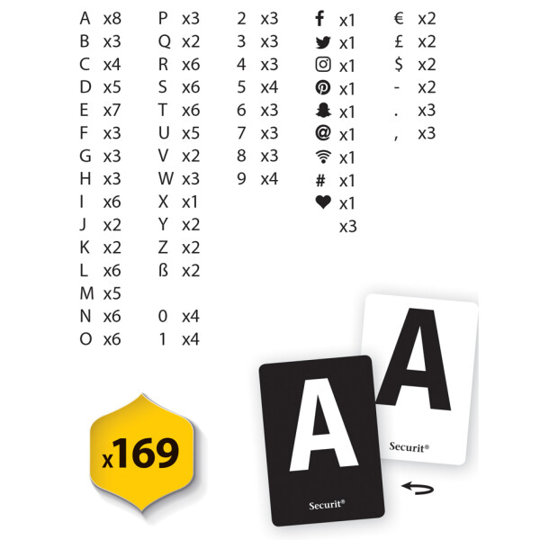 Securit Buchstabenleiste LETTER SHELF, teak