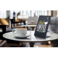 Securit Tischaufsteller L-SHAPE, DIN A7, schwarz