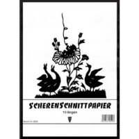 PENIG Scherenschnittpapier Heft A4 10 Blatt schwarz