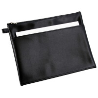 Alassio Banktasche Utensilientasche, Lederimitat, schwarz