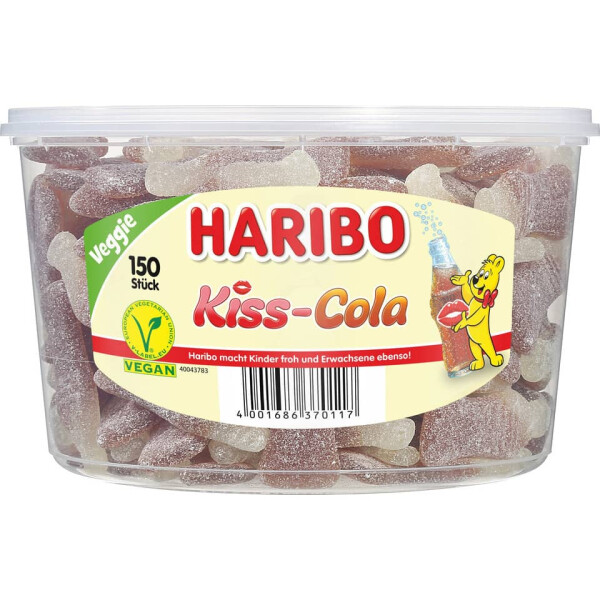 HARIBO Fruchtgummi Kiss-Cola, 150 Stück Dose