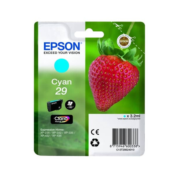 EPSON Original Epson Tintenpatrone cyan (C13T29824012,29,T2982,T29824012)