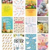 PAPER STYLE Osterkarte, 60er Box, sortiert 13-0160