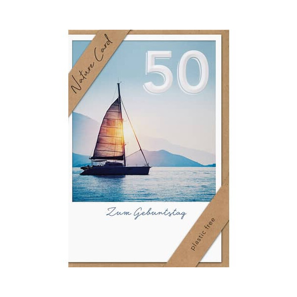 Geburtstagskarte Zahl 50 Nature Card