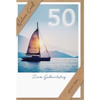 Geburtstagskarte Zahl 50 Nature Card