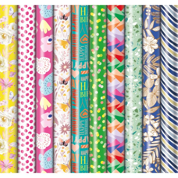 Z&Ouml;WIE Geschenkpapierrolle 2mx70cm Pr&auml;senta sor 959121 33003 656221