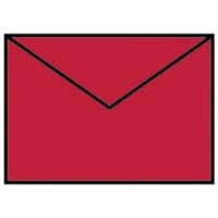 RÖSSLER Briefumschlag Paperado C7 rot matt gerippt