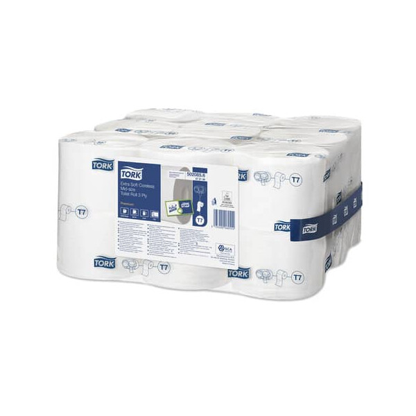 tork Toilettenpapier Premium weiß 3-lagig 18 Rollen a 550 Blatt Sys. T7