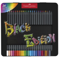 FABER-CASTELL Dreikant-Buntstifte Black Edition, 36er Etui