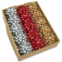 Weihnachten Rosette, Ø8cm, Metallic matt, sortiert...