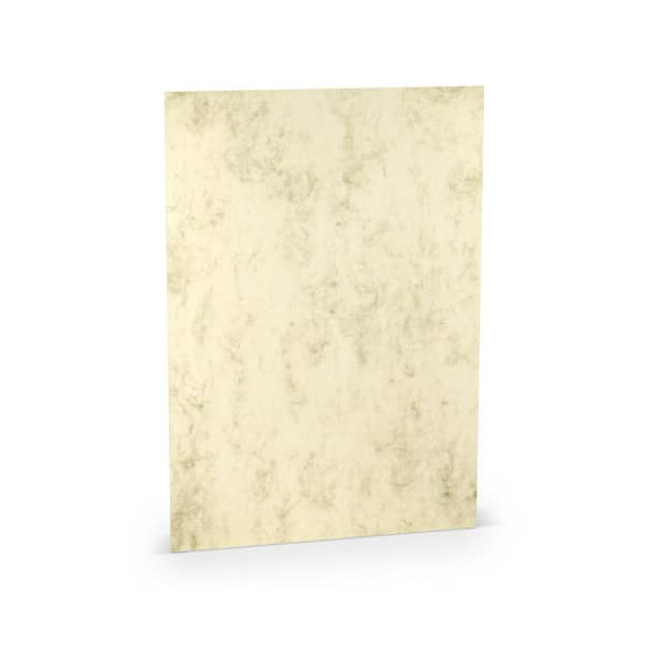 RÖSSLER Briefkarte Paperado, A4, 160g m², chamois marmora