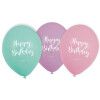 Luftballon 6 Stück sortiert HAPPY BIRTHDAY PASTEL