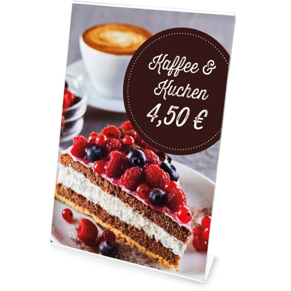 deflecto Tischaufsteller, DIN A5 hoch, schräg