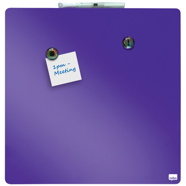nobo Weißwandtafel, quadratisch, (B)360 x (H)360 mm, rosa