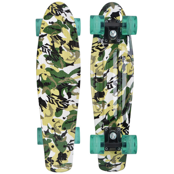 SCHILDKR&Ouml;T Retro Skateboard Free Spirit Camouflage