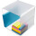 deflecto Organisationsbox Cube, 1 Fach, glasklar