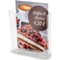 deflecto Prospekthalter, flach, 1 3 DIN A4 hoch, glasklar