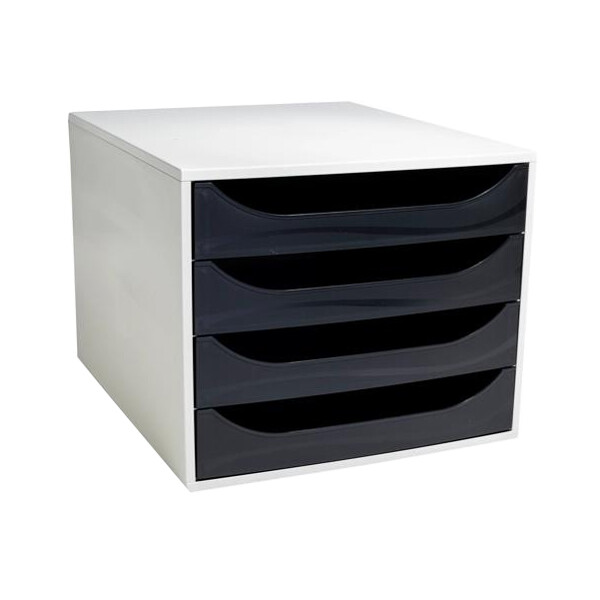 EXACOMPTA Schubladenbox ECOBOX, 4 Schübe, grau