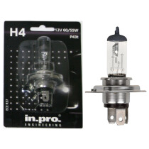 in.pro KFZ-Lampe H4 für Hauptscheinwerfer, 12 V 60 55 W