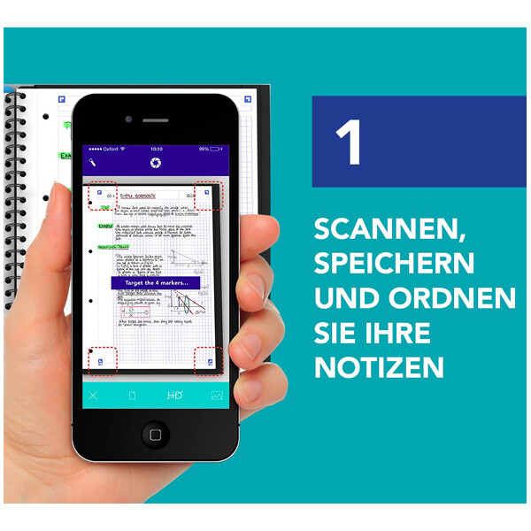 Oxford Notizbuch Signature, DIN A5, kariert, blau