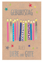 SUSY CARD Mini-Grußkarte "Kerzen"