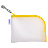 HERMA Reißverschlusstasche "Mesh Bags", DIN A7, gelb