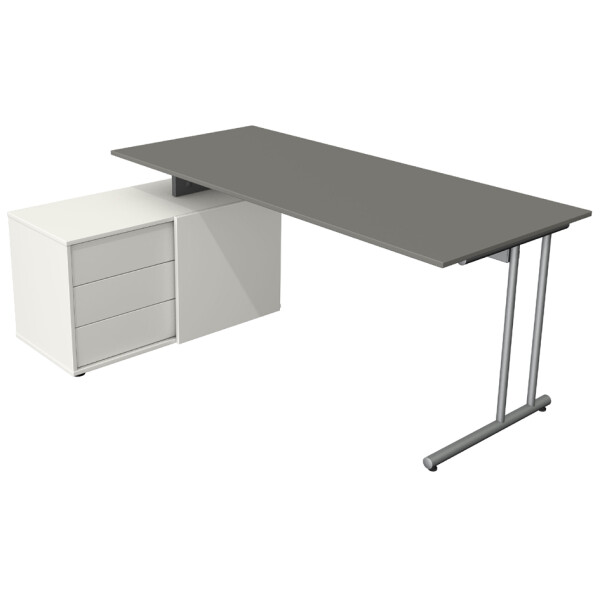 kerkmann Komplett-Arbeitsplatz Start Up, lichtgrau