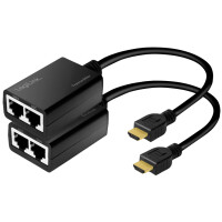 LogiLink HDMI Extender Set über LAN, Pigtail, 30 m,...