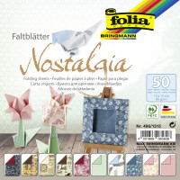 folia Faltblätter "Nostalgia", 150 x 150 mm, 50 Blatt