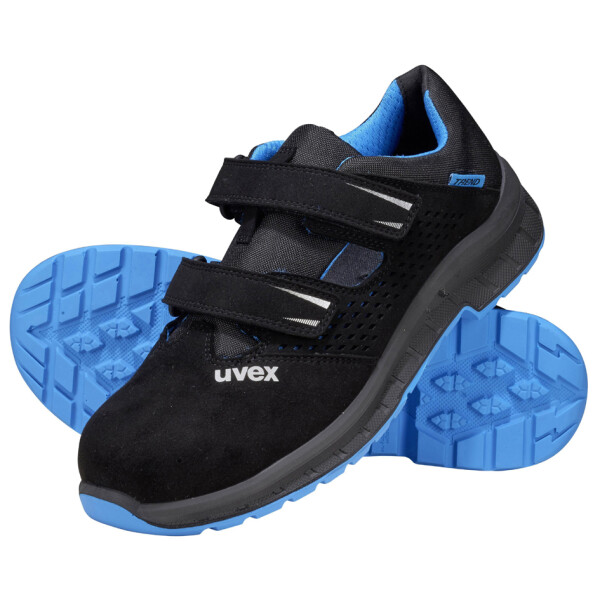 uvex 2 trend Sicherheits-Sandale S1P, schwarz blau, Gr. 52