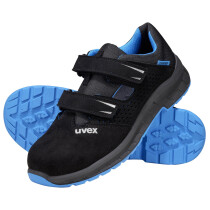 uvex 2 trend Sicherheits-Sandale S1P, schwarz blau, Gr. 44