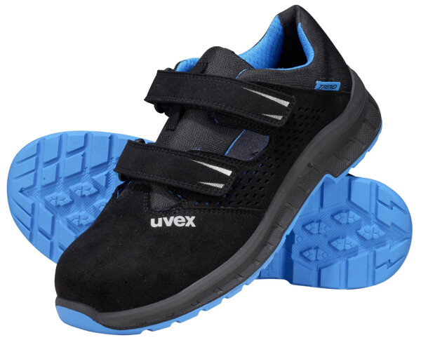 uvex 2 trend Sicherheits-Sandale S1P, schwarz blau, Gr. 36