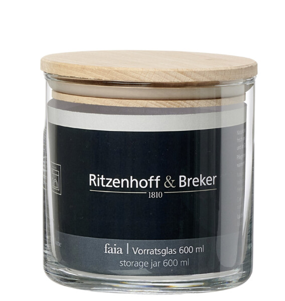 Ritzenhoff & Breker Vorratsglas FAIA, rund, 0,6 Liter