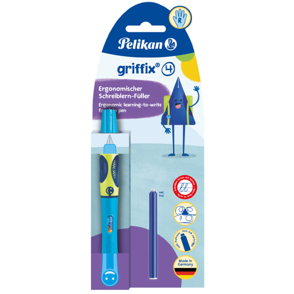 Pelikan griffix Füllhalter Neon Black, für Rechtshänder