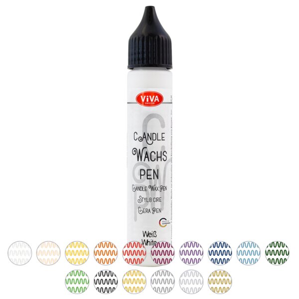 ViVA DECOR Candle Wachs Pen, 28 ml, gold-glitter