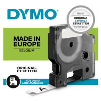 DYMO D1 Schriftbandkassette schwarz weiß, 19 mm x...