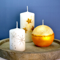 ViVA DECOR Candle Wachs Pen, 28 ml, 4er Set silber gold