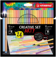 STABILO point 88 Pen 68 Kreativ-Set ARTY, 24er Kartonetui