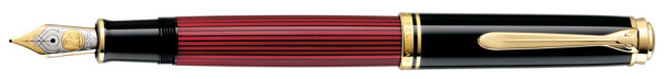 Pelikan Füllhalter "Souverän 800", schwarz rot, F