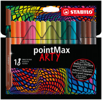 STABILO Fasermaler pointMax ARTY, 18er Karton-Etui