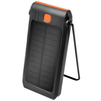 LogiLink Mobiler Zusatzakku mit Solar, 10.000 mAh, schwarz