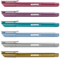 Kores Fasermaler Brush Tip Marker Metallic Style