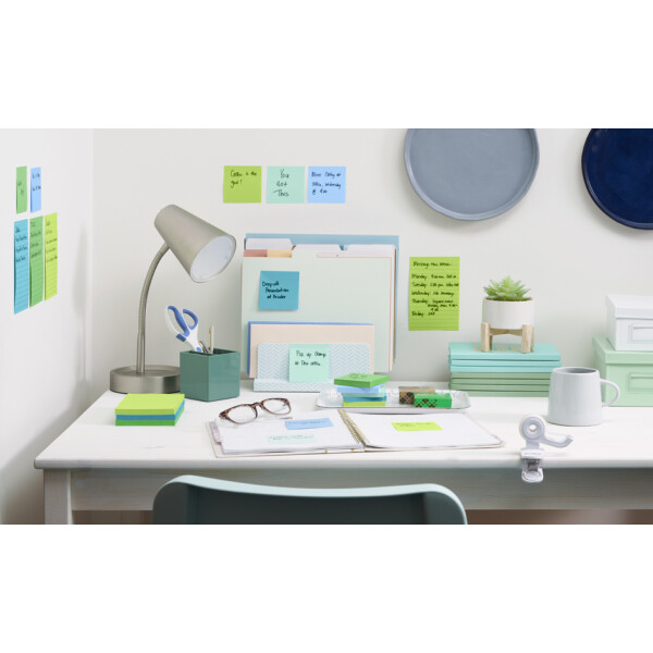 Post-it Haftnotizen super sticky notes, 76 x 76 mm, Oasis